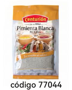 CENTURION ESPECIAS.PIMIENTA BLANCA MOLIDA  50X25G 