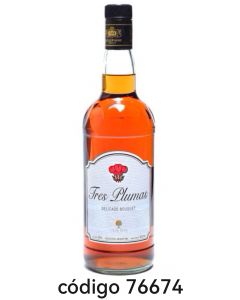TRES PLUMAS.LICOR SECO(39º)  6X930ML