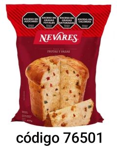 PAN DULCE NEVARES CON FRUTA  8X600G
