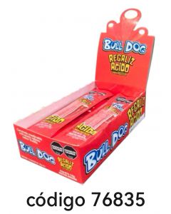 BULL DOG REGALIZ FRUTILLA  12X18G 