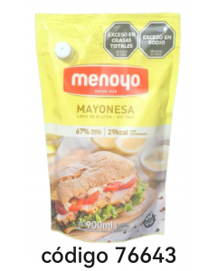 MENOYO.MAYONESA  8X900ML