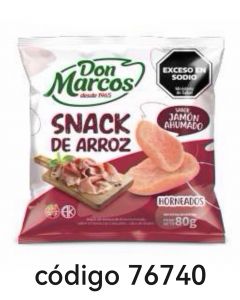 MARCOS.SNACK Nº8056 JAMON  18X80G