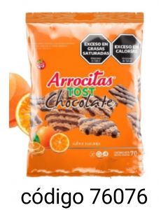 ARROCITAS TOST CHOCOLATE y NARANJA  12X70G