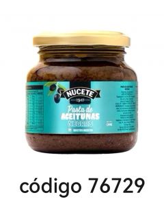 NUCETE,FRASCO.PASTA DE ACEITUNA NEGRA  6X190G 