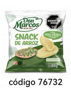 MARCOS.SNACK Nº8058 FINAS HIERBAS  18X80G 