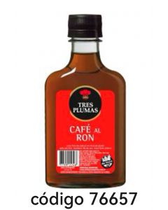 .PETACA TRES PLUMAS CAFE AL RON  12X200ML 