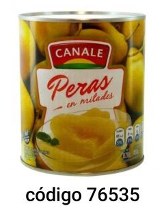 CANALE.PERA EN MITADES  12X820G 