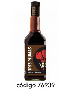 TRES PLUMAS.CAFE AL CHOCOLATE  6X750ML 