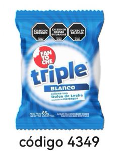 ALFAJOR FANTOCHE TRIPLE BLANCO  24X85G