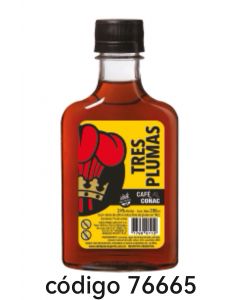 .PETACA TRES PLUMAS CAFE AL COÑAC  12X200ML 