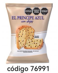 PAN DULCE.PRINCIPE AZUL C/CHIPS  8X400G 