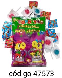 TOPOLIN CHUPETIN PINTA LENGUA  1X50U