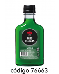 .PETACA TRES PLUMAS MENTA  12X200ML 