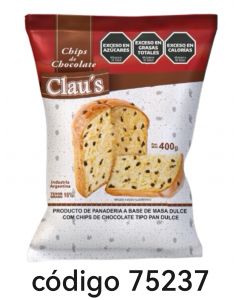 PAN DULCES CLAUS  C/CHIPS  8X400G