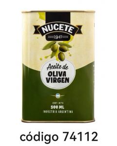 ACEITE OLIVA LATA NUCETE VIRGEN VERDE  6X500ML