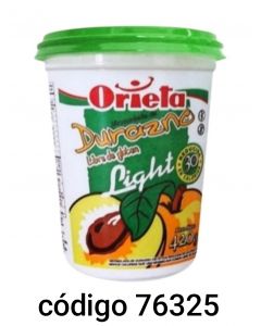 ORIETA POTE.MERMELADA LIGHT DURAZNO  12X500G