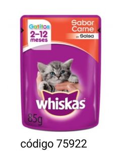 .SOBRECITO WHISKAS GATITOS*Nª1464 CARNE  12X85G