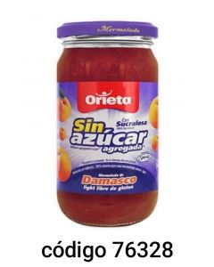 ORIETA MERMELADA SIN-AZUCAR DAMASCO  12X500G