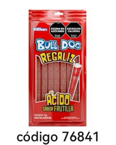 BULL DOG REGALIZ.FRUTILLA  24X75G