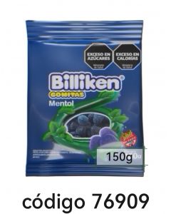 BILLIKEN GOMITAS.MENTOL  24X150G 