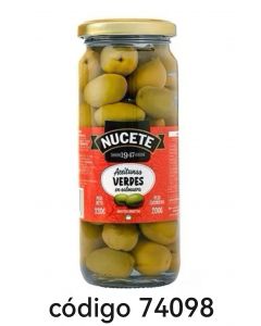 NUCETE,FRASCO ACEITUNA VED C/CAROZO  6X330G