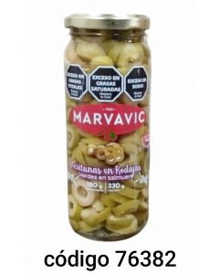 MARVAVIC.FRASCO ACEITUNA VE.RODAJA  6X330G