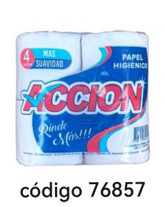 ACCION PAPEL HIGIENICO RINDE MAS  12X4U