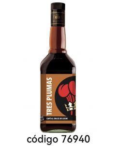 TRES PLUMAS.CAFE AL DD.LECHE  6X750ML  