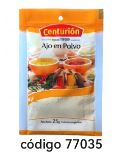 CENTURION ESPECIAS AJO EN POLVO  10X25G
