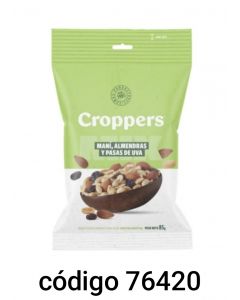 CROPPERS,COD-4498 ALMENDRA Y PASA  10X85G