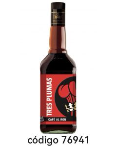 TRES PLUMAS.CAFE AL RON  6X750ML  