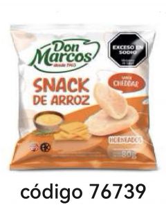 MARCOS.SNACK Nº8057 CHEDDAR  18X80G