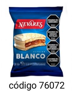 ALFAJOR NEVARES SIMPLE Nº868 BLANGO  40X40G 