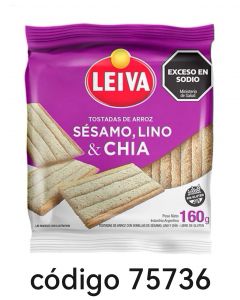 LEIVA TOS,ARROZ CHIA  12X160G
